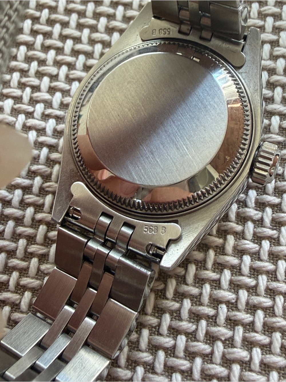 1997 Rolex Lady Dayjust Stainless Steel Watch Black diamond dial 26mm jubilee - Picture 5 of 11